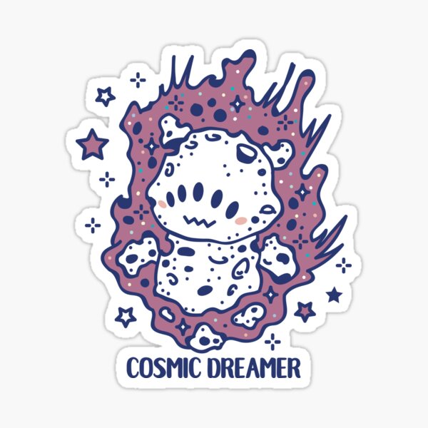 Cosmic dreamer flying like a shooting star Sticker