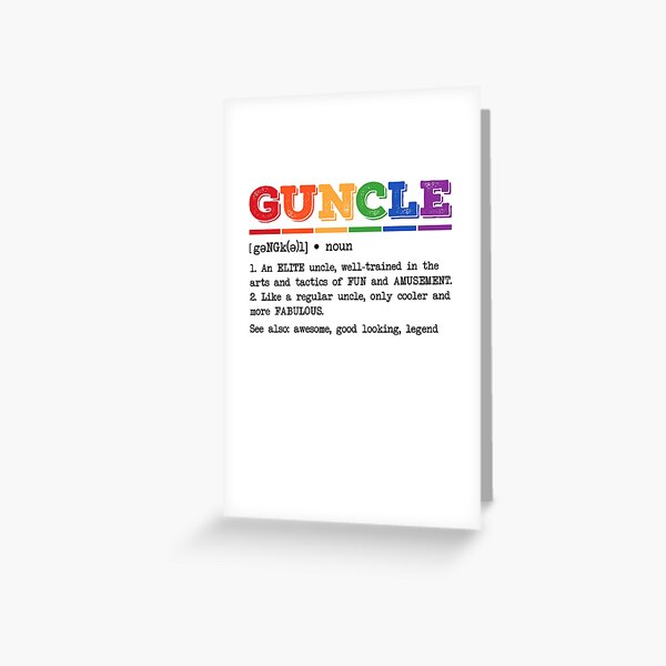 gay uncle greeting cards redbubble