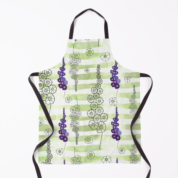 Item preview, Large purple flowers on olive watercolor background designed and sold by kMariaART.