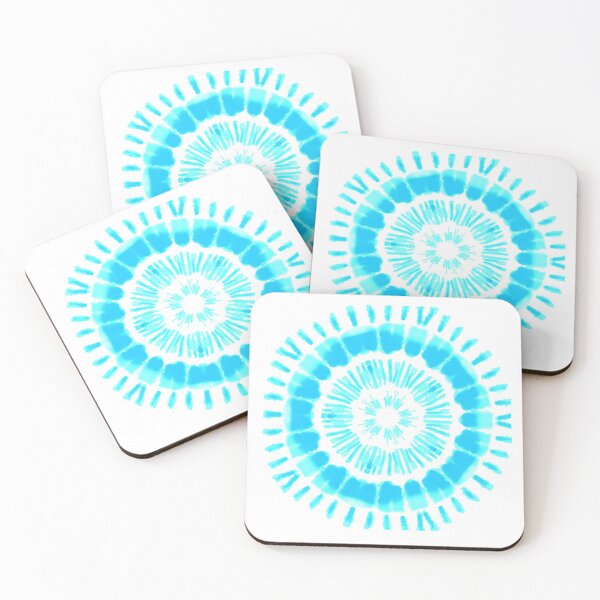 Item preview, Shibori turquoise tye and die japanese pictorial art motif designed and sold by skiair.