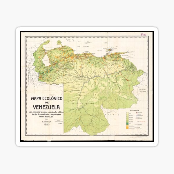 Aperçu de l'œuvre Carte ancienne du Venezuela (1920) créée et vendue par BravuraMedia.