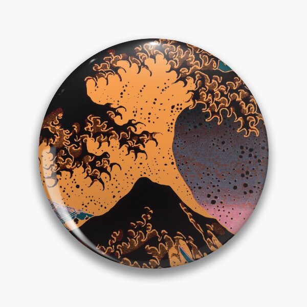 Item preview, THE GREAT ORANGE WAVE - The Great Wave off Kanagawa Best Original HD Print designed and sold by Go Logo Designs.