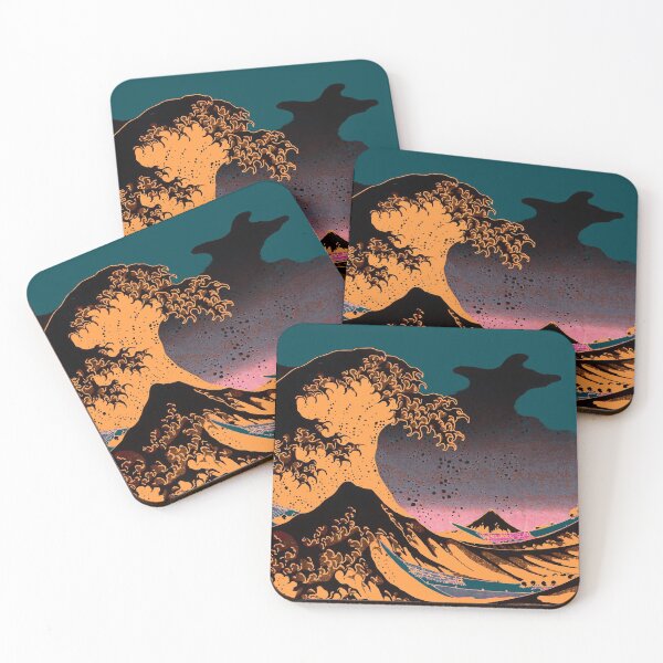 Item preview, THE GREAT ORANGE WAVE - The Great Wave off Kanagawa Best Original HD Print designed and sold by Go Logo Designs.