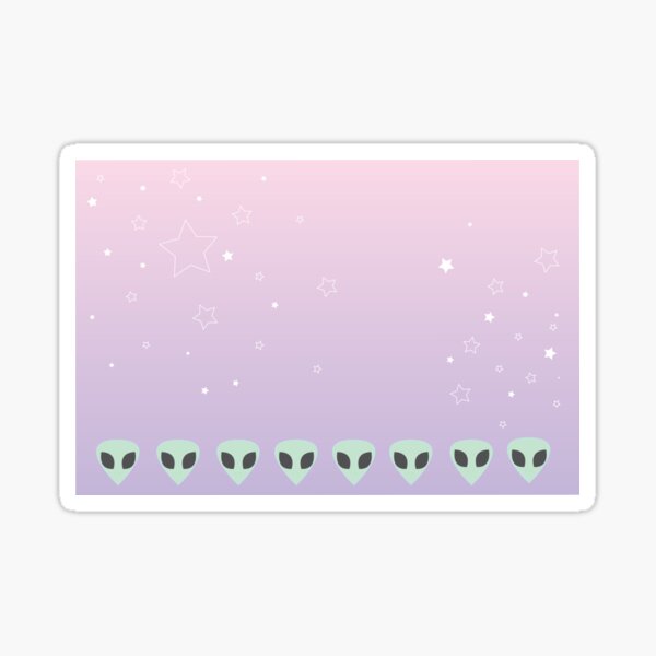 Pastel Alien Sticker