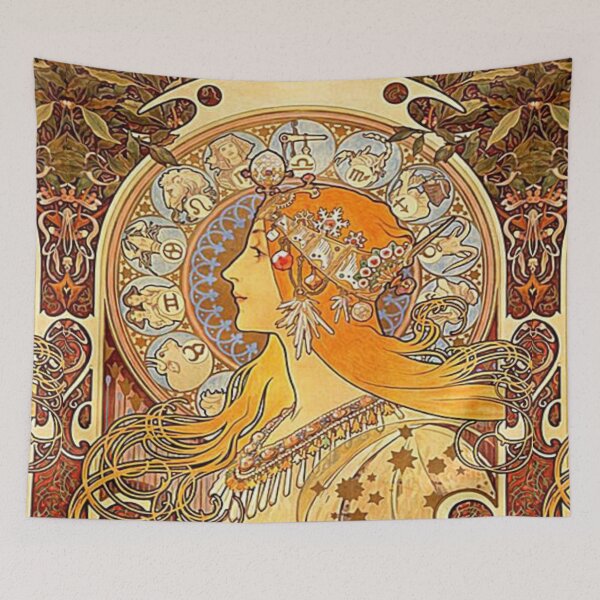 Item preview, Alphonse mucha - zodiac designed and sold by Vivanne-art.