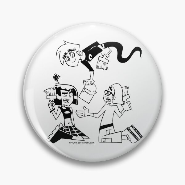 Item preview, Danny paintbrush Phantom black and white art designed and sold by JewellDennis.