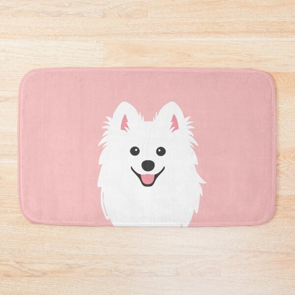 Item preview, Happy Japanese Spitz Dog - Pastel Coral Pink designed and sold by kamahachi.