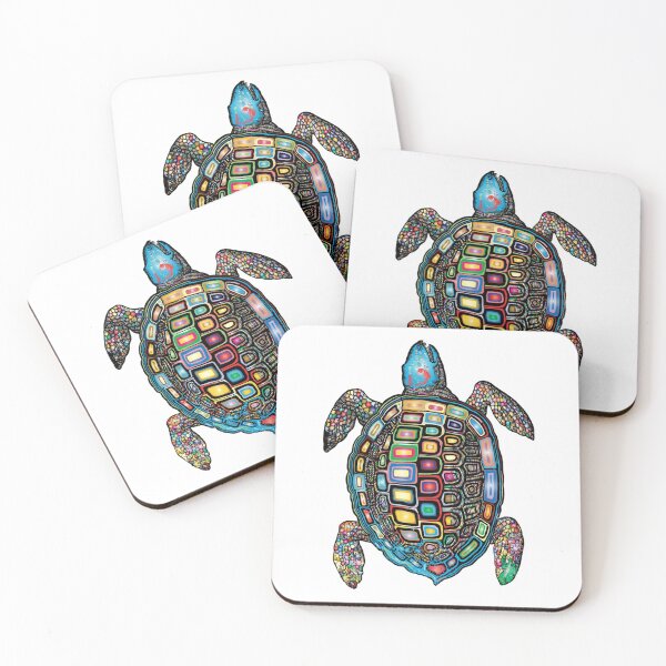 Item preview, Colourful artistic turtle for good luck . designed and sold by ArtHeaven6.