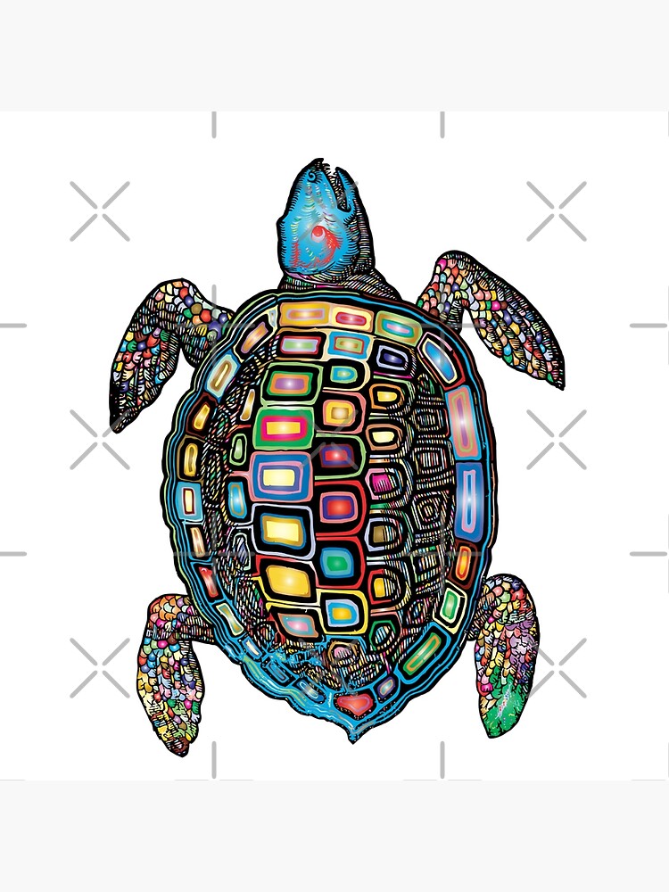 "Colourful artistic turtle for good luck ." Poster by ArtHeaven6