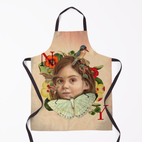 Item preview, Artistic collage - Girl portrait, birds, flowers. Vintage style. designed and sold by GreissDesign.