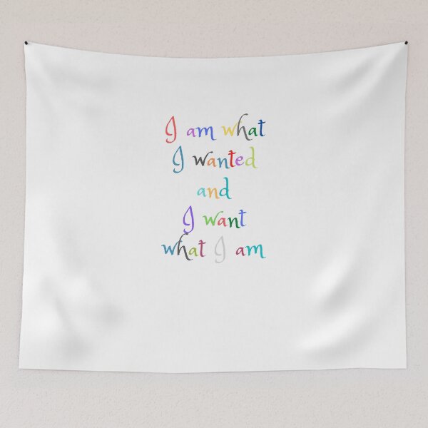 Item preview, I am what I wanted and I want what I am (color words) designed and sold by storeAN.