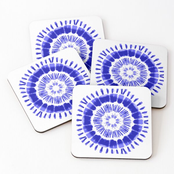 Item preview, Shibori blue celadon tye and die japanese pictorial art motif designed and sold by skiair.