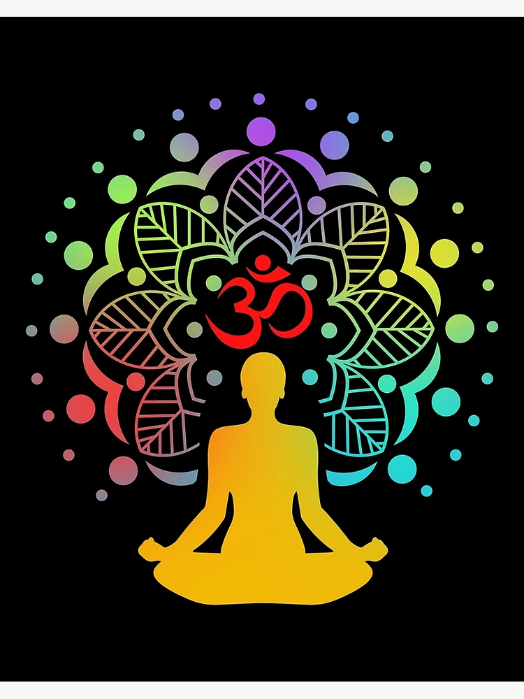 Be Whole, Om Symbol, Yoga Mandala, Yoga Decor, Boho Print, Meditation Gift,  Buddha, Zen Wall Art, Namaste Artwork, Yoga Teacher Gift 