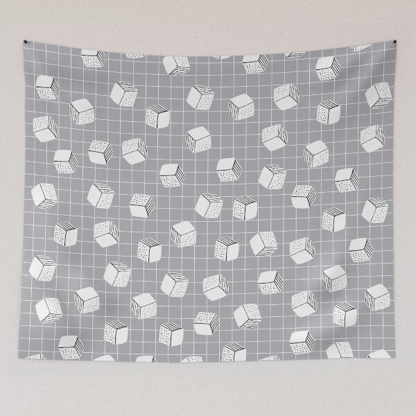 Item preview, Tofu Cubes on Grey Background designed and sold by kapotka.
