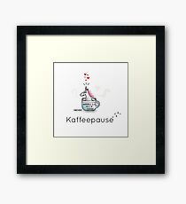Unicorn coffee break Framed Print