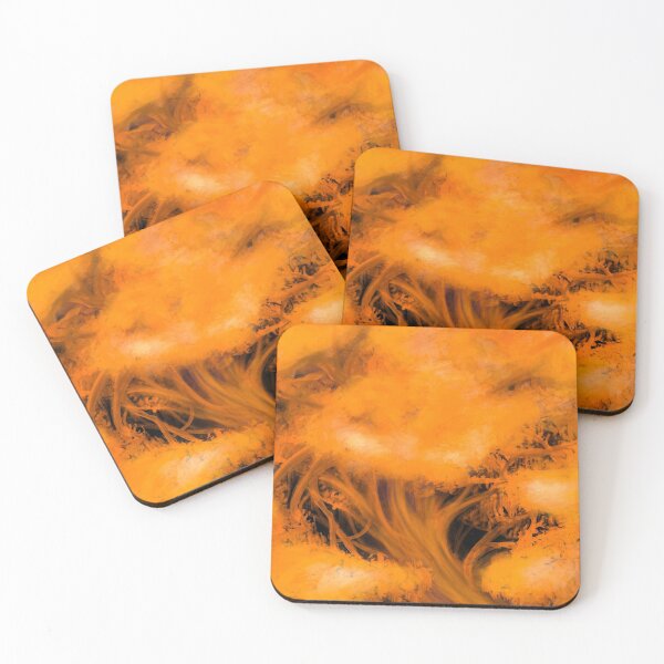 Item preview, Colorful orange digital painting tree painted in Asian style designed and sold by Wichawin.