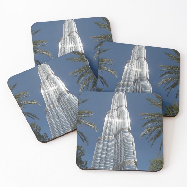 Item preview, burj khalifa with palm trees designed and sold by sbrstore.