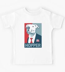 Feel The Hopper (Red White and Hopper) Smaller Print Kids Tee