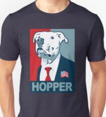 Feel The Hopper (Red White and Hopper) Smaller Print Unisex T-Shirt