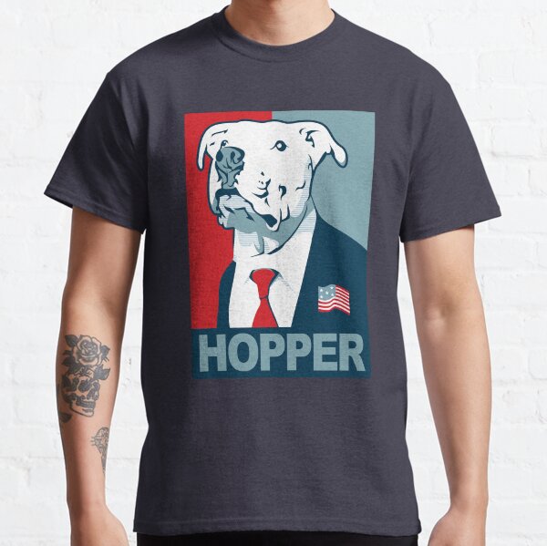 Feel The Hopper (Red White and Hopper) Smaller Print Classic T-Shirt