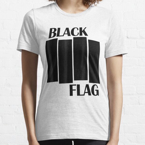 Black Flag America Rock Bands Music Black Retro Vintage Essential T-Shirt