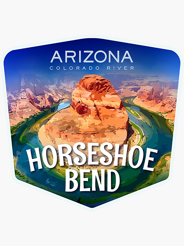Thumbnail 3 of 3, Sticker, Horseshoe Bend T-ShirtHorseshoe Bend Arizona designed and sold by PalmAugus.