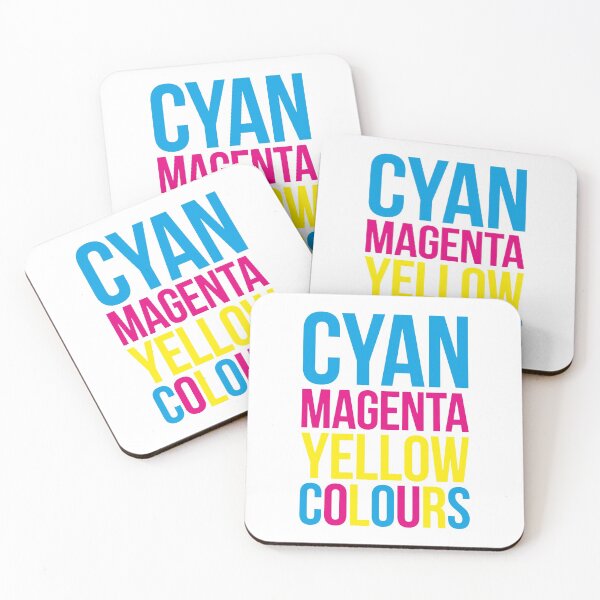 Item preview, Cyan Magenta Yellow (Colours) Typography Stack designed and sold by John Uttley.