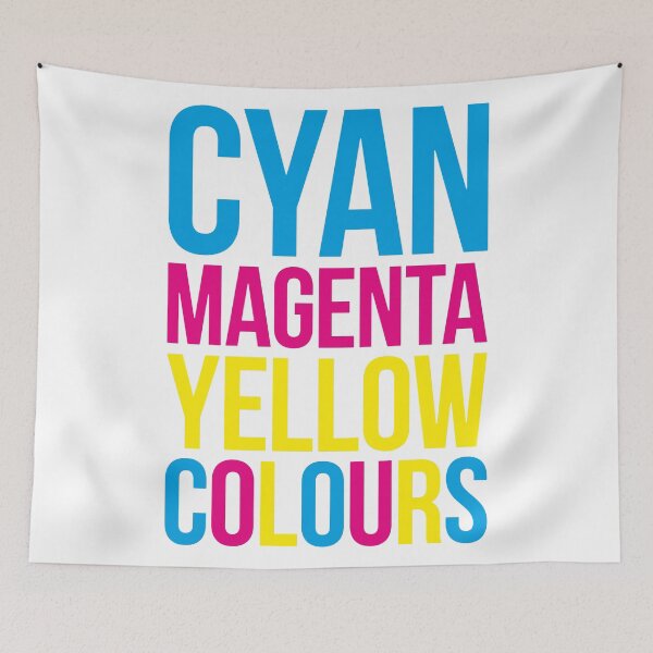 Item preview, Cyan Magenta Yellow (Colours) Typography Stack designed and sold by John Uttley.