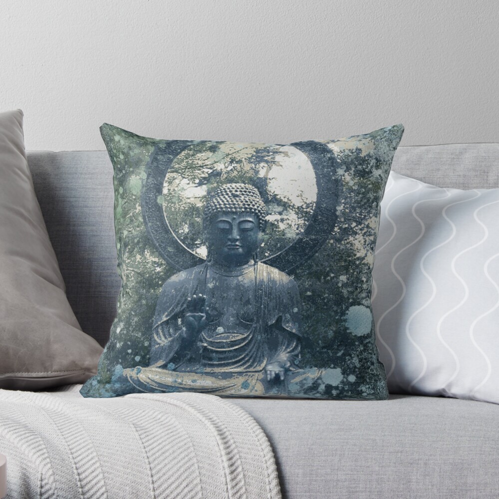 Abstract Zen Buddha Throw Pillow