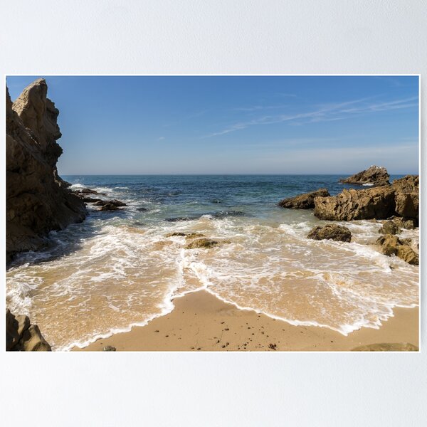 Item preview, Lacy Foam Hugged by Rocks - Corona Del Mar Beach Orange County California designed and sold by Georgia Mizuleva.