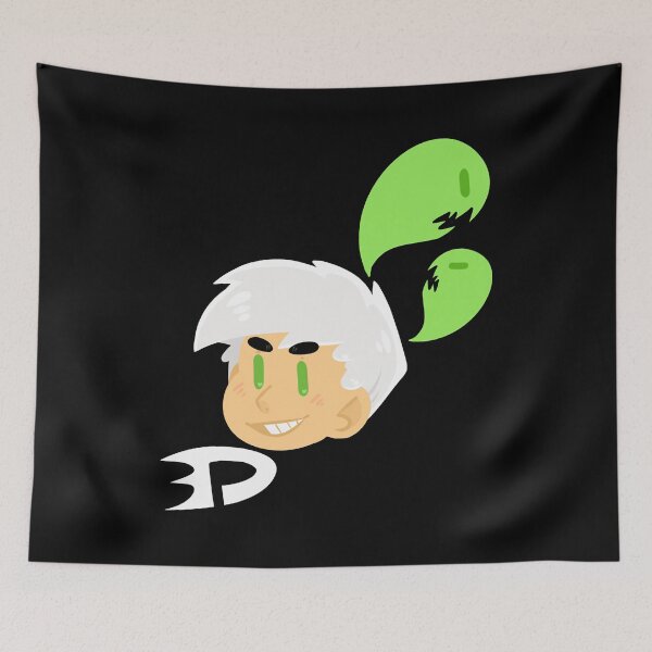 Item preview, Danny cartoon Phantom head super hero  designed and sold by KinneyMary.