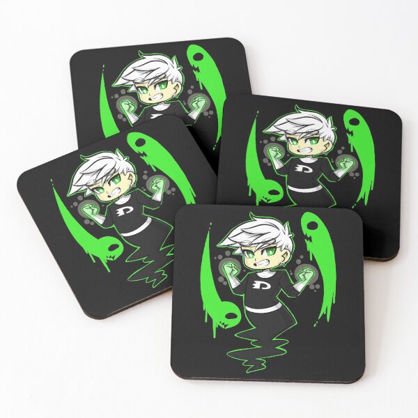 Item preview, Danny cartoon Phantom cute ghost green chibi designed and sold by KinneyMary.
