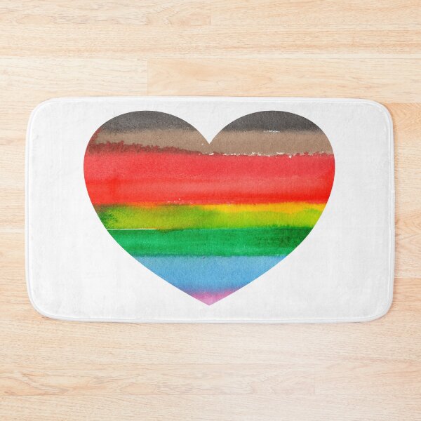 Item preview, Gay Pride Heart Watercolor Flag with bleed designed and sold by sadiesavesit.