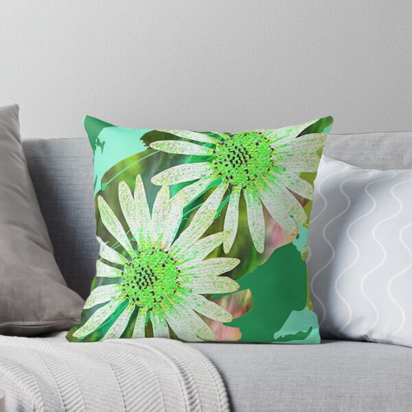 Item preview, Aesthetic Abstract Design with two Daisies, nr 2, Graphic Psychedelic Abstract Art, Inspired by Nature-floral abstract art designed and sold by Adri Barnard.