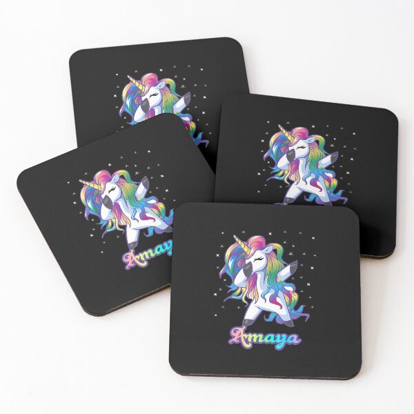Item preview, AMAYA Name Personalized Custom Rainbow Unicorn Dabbing  designed and sold by Merimertie03658.