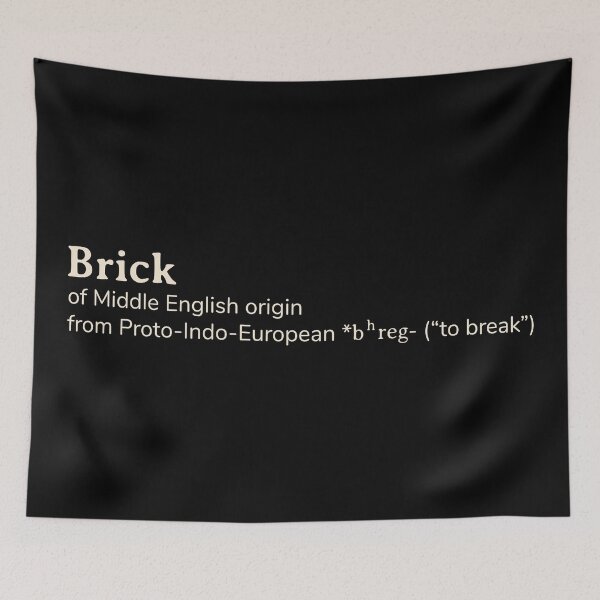 Item preview, Brick name etymology designed and sold by YourNameStory.