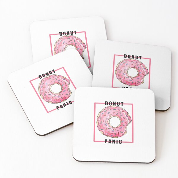 Item preview, donut panic -  a drawn donut - coffee -  donuts - gift for girlfriend -  gift for boyfriend - funny donut sayings designed and sold by amartis.