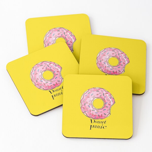 Item preview, donut panic -  a drawn donut - coffee -  donuts - gift for girlfriend -  gift for boyfriend - funny donut sayings designed and sold by amartis.