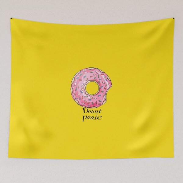 Item preview, donut panic -  a drawn donut - coffee -  donuts - gift for girlfriend -  gift for boyfriend - funny donut sayings designed and sold by amartis.