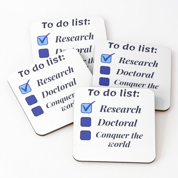 Item preview, Research scholar researcher - doctorate phd themed gifts (blue) designed and sold by RebelliousRosee.