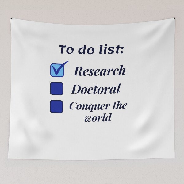 Item preview, Research scholar researcher - doctorate phd themed gifts (blue) designed and sold by RebelliousRosee.