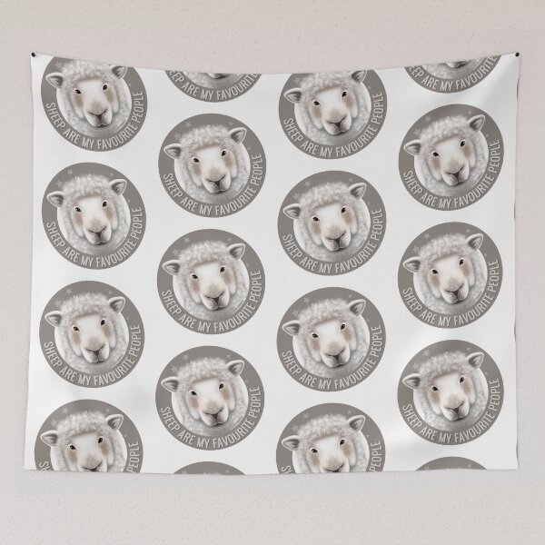 Item preview, SHEEP ARE MY FAVOURITE PEOPLE (Brit/Aus spelling) designed and sold by wiboandbear.