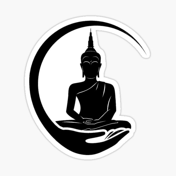 BUDDHA Vinyl Decal Sticker Window Wall Bumper Lotus Om Symbol God Buddhism Yoga 