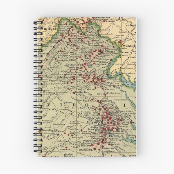 Item preview, Vintage Virginia Civil War Battlefield Map (1912) designed and sold by BravuraMedia.