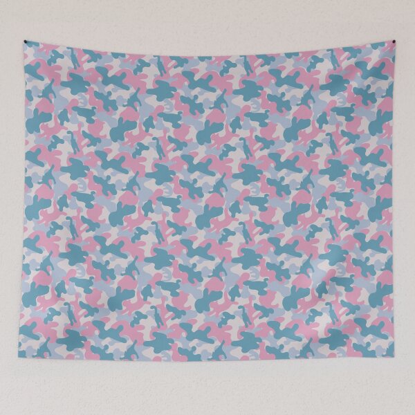 Item preview, Catmeowflage: Candy Pink and Blue designed and sold by WolfKat777.