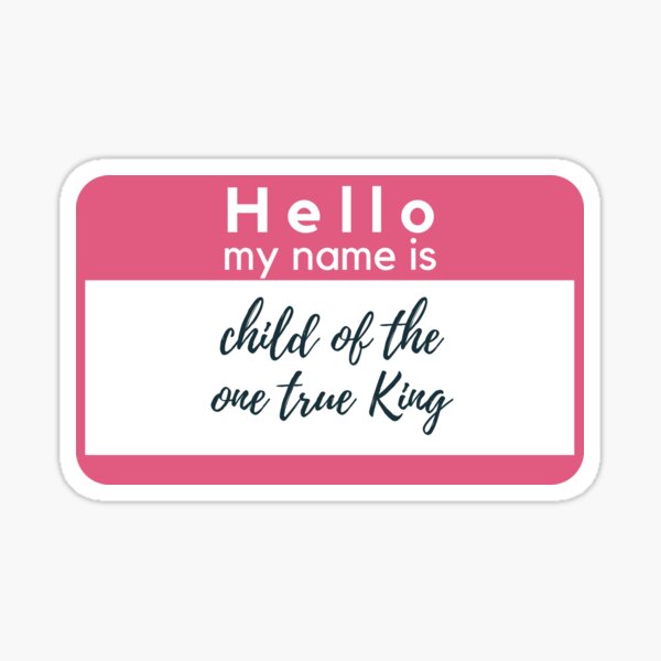 “Hello my name is PINK” Sticker by Lieza-B | Redbubble
