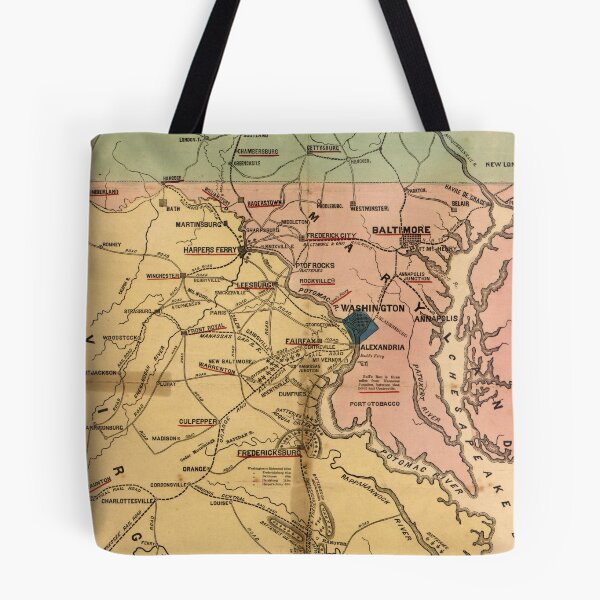 Item preview, Vintage Virginia Civil War Map (1863) designed and sold by BravuraMedia.