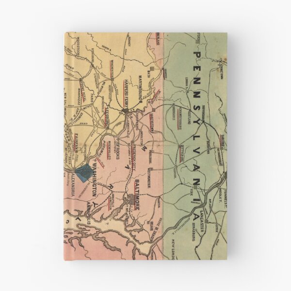 Item preview, Vintage Virginia Civil War Map (1863) designed and sold by BravuraMedia.