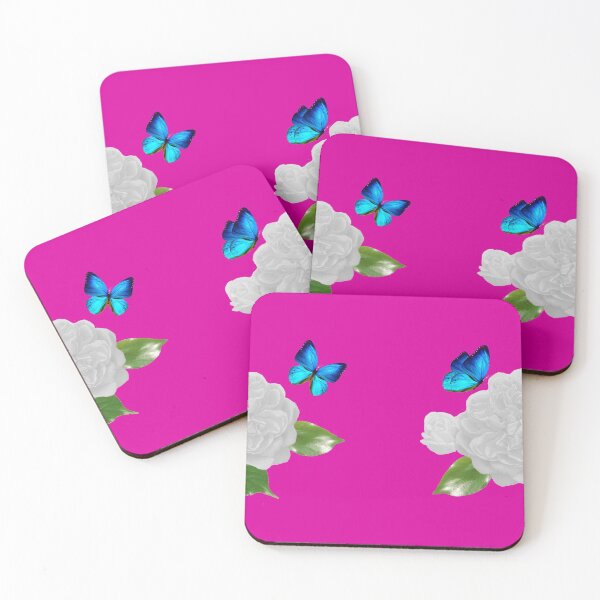 Item preview, Hot pink blue Peony roses designed and sold by SueKnox.