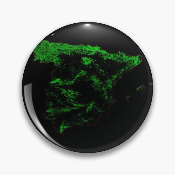 Item preview, Spain Forest Cover Map with Black Background designed and sold by GrasshopperGeo.